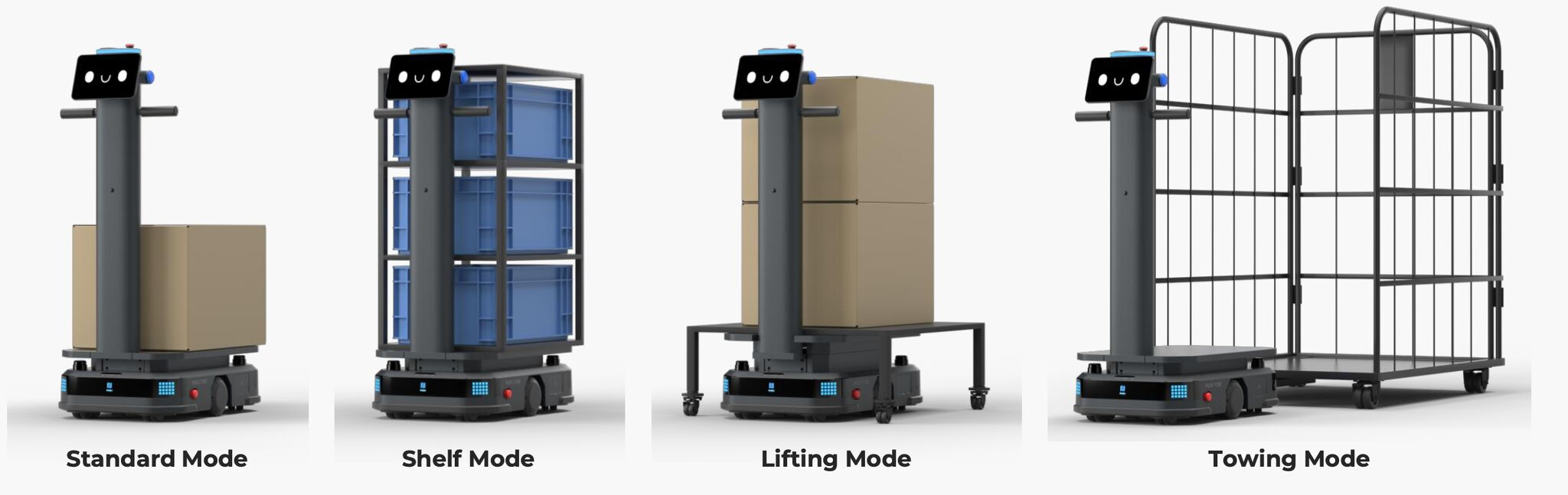 T300 four operating modes: Standard, Shelf, Lifting and Towing